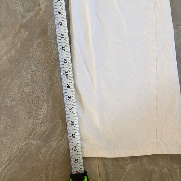 ZARA High Rise Straight Leg White Jeans Women’s Sz 4 Preppy USA Classic - Picture 7 of 9
